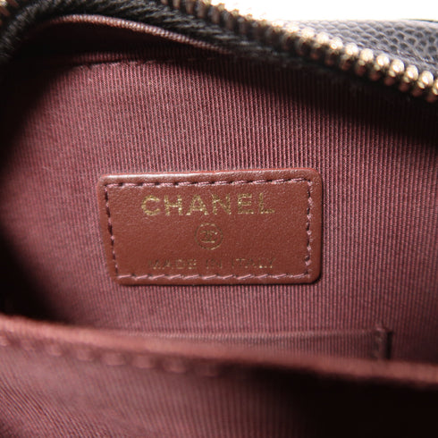 CHANEL CC GHW Chain Shoulder Bag Calfskin Leather Black v4