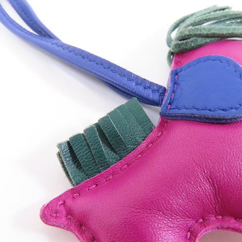 HERMES Rodeo PM Charm Veau Swift Leather Rose Purple Green Blue