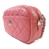 CHANEL Quilted CC SHW Camera Bag Chain Shoulder Crossbody Lambskin Leather Pink