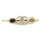CHANEL CC Hair Clip Metal Crystal Gold