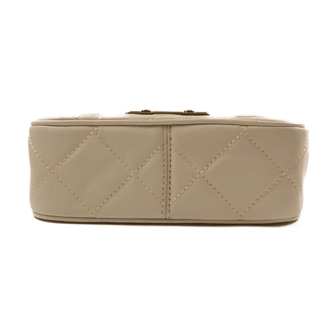 Michael Kors GHW Chain Shoulder Bag Calfskin Leather White