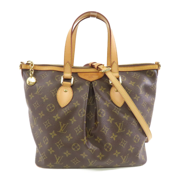 LOUIS VUITTON LV GHW Palermo PM 2 Way Shoulder Bag M40145 Monogram Brown v7