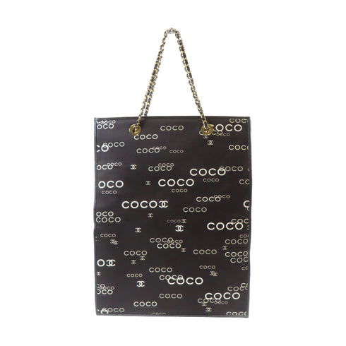 CHANEL GHW Tote Bag Canvas Black