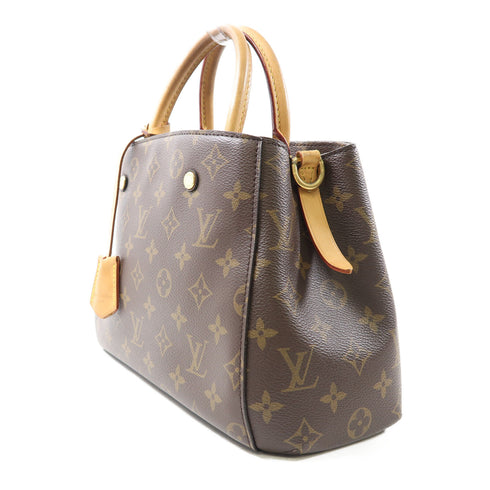 LOUIS VUITTON LV GHW Montaigne 2 Way Bag M41055 Monogram Brown