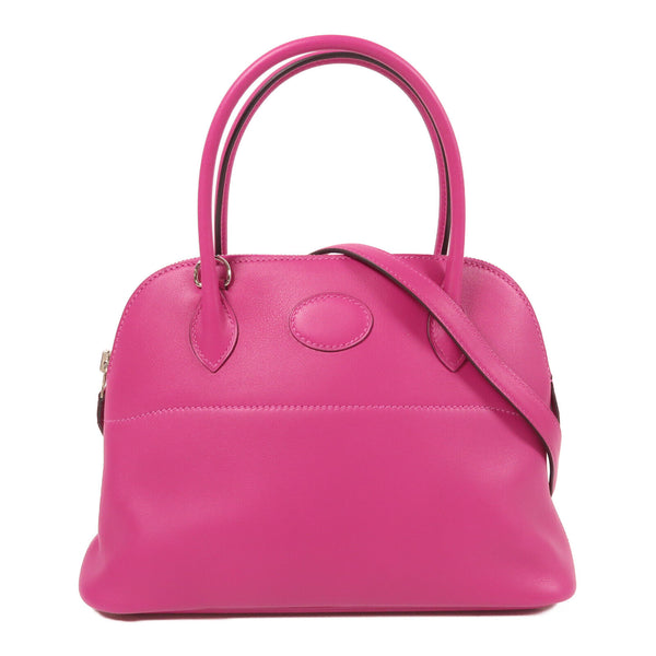 HERMES PHW Bolide 27 2 Way Shoulder Bag Swift Leather Purple