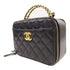 CHANEL CC GHW 2 Way Shoulder Bag AS3222 Calfskin Leather Black