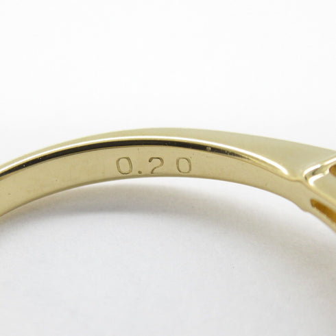 TASAKI Black Pearl Diamond Ring 18K Yellow Gold US#5.25