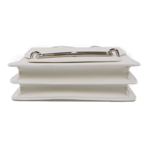 HERMES PHW Mini Roulis Shoulder Bag Evercolor Leather Gris Parle