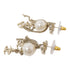 CHANEL CC Earrings Accessories 09A Metal PVC Gold White