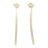 TIFFANY&CO 0.21ct T Wire Bar Diamond Earrings 18K Yellow Gold