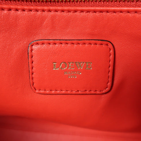 LOEWE GHW Handbag Shoulder Bag Calfskin Leather Red
