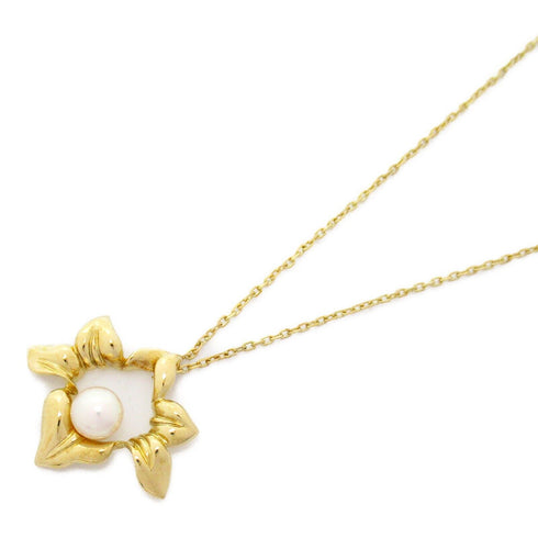 MIKIMOTO Pearl Necklace 18K Yellow Gold