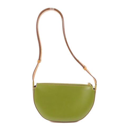 BURBERRY GHW Shoulder Bag Calfskin Leather Green
