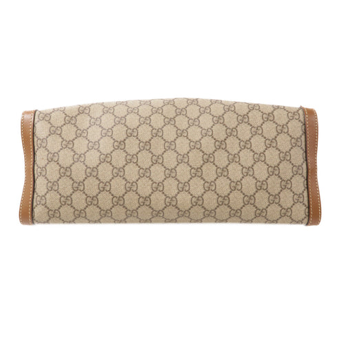 GUCCI GG GHW Padlock Shoulder Bag 479197 Coated Canvas Brown