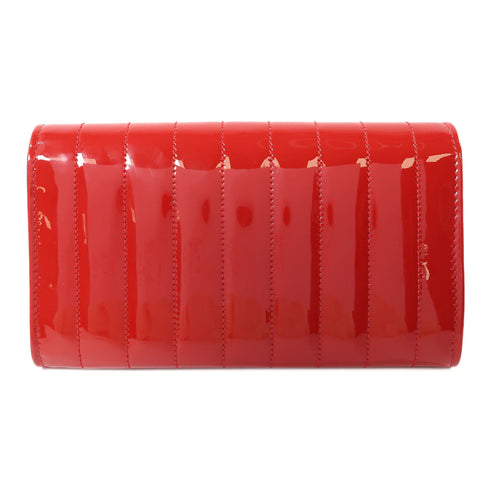 SAINT LAURENT YSL GHW Long Wallet 539972 Patent Leather Red