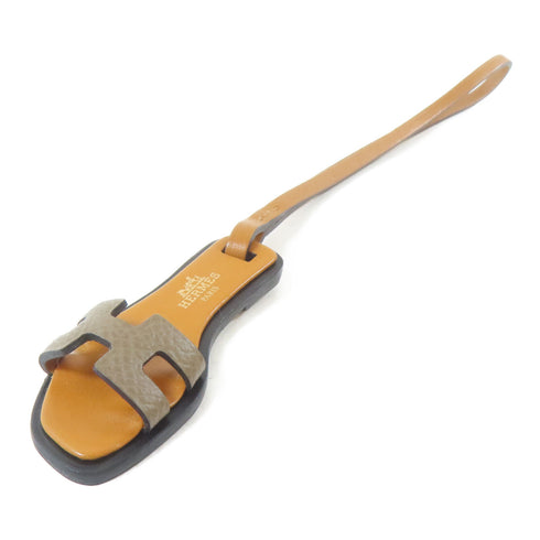 HERMES Oran Nano Charm Veau Swift Leather Gold Brown