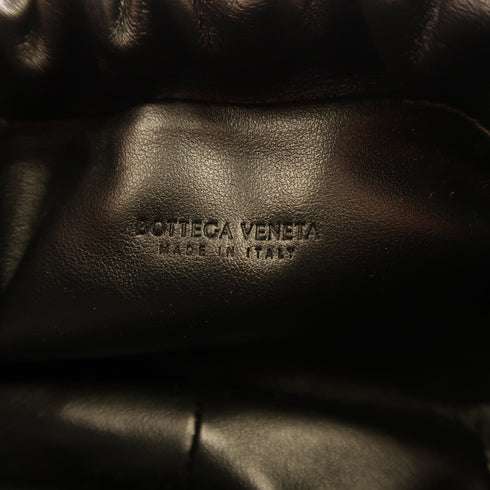 BOTTEGA VENETA BV GHW The Bulb Mini Pouch Shoulder Bag Lambskin Leather Black