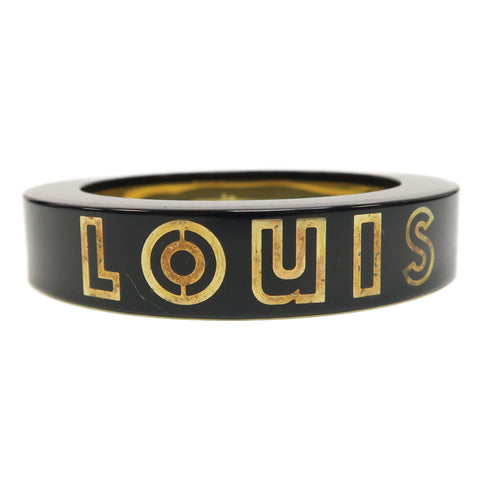 LOUIS VUITTON LV Bangle Bracelet S Ceramic Black/Gold Color