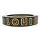 LOUIS VUITTON LV Bangle Bracelet S Ceramic Black/Gold Color