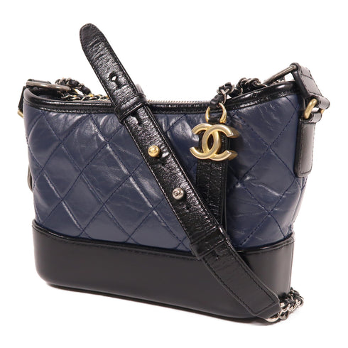 CHANEL CC Gabrielle Chain Shoulder Bag Calfskin Leather