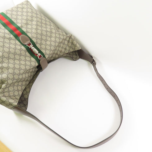 GUCCI GG SHW Jackie 1961 Medium Shoulder Bag 758684 PVC Coated Canvas
