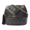 CHANEL Quilted CC GHW Vintage Chain Shoulder Bag Lambskin Leather Black