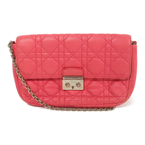Christian Dior CD SHW Miss Dior Wallet On Chain Shoulder Bag Lambskin Pink