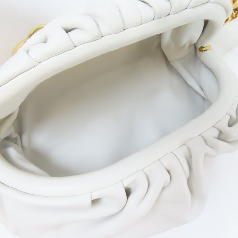 BOTTEGA VENETA BV GHW Chain Waist Bag 651445 VCP41 9132 Calfskin Leather White