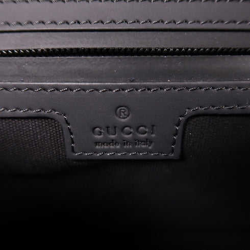 GUCCI GG Small Crossbody Shoulder Bag 775097 Rubber-Effect Leather Black