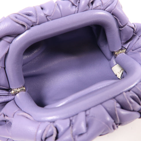 BOTTEGA VENETA BV SHW Pouch Shoulder Bag 577816 Intrecciato Leather Purple