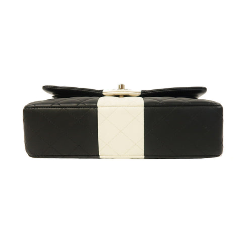 CHANEL Quilted CC GHW Classic 25 Chain Shoulder Bag A01112 Lambskin Black/White