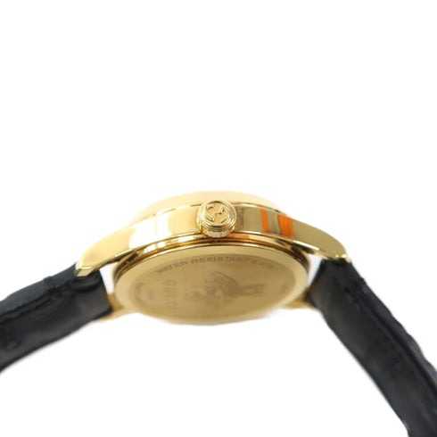 GUCCI Gucci Watch 27mm Quartz Watch 126.5 Leather/Stainless Steel Black