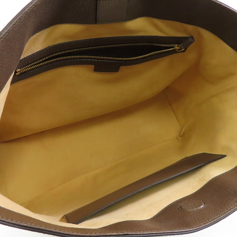 GUCCI GG GHW Shoulder Tote Bag 631685 Coated Canvas Brown