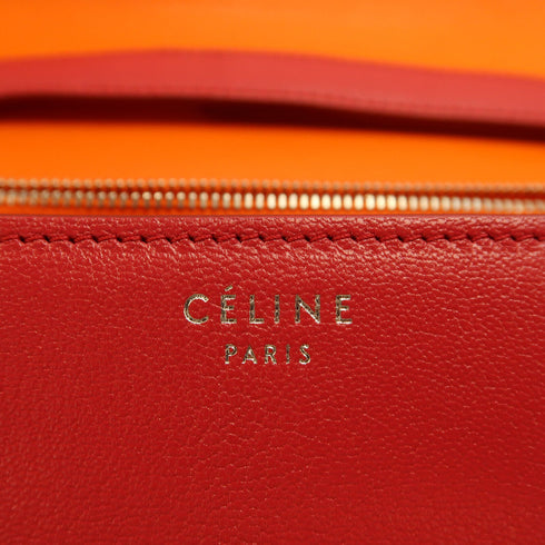 CELINE SHW Classic Box Shoulder Bag Calfskin Leather Red