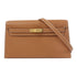 HERMES GHW Kelly Elan Shoulder Bag Veau Madame Leather Gold
