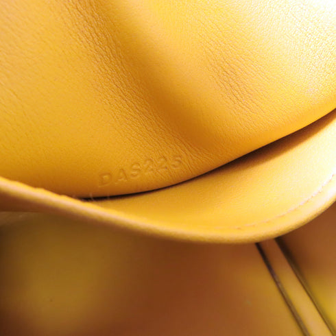 HERMES GHW Mini Lindy Shoulder Bag Clemence Leather Jaune Ambre Yellow