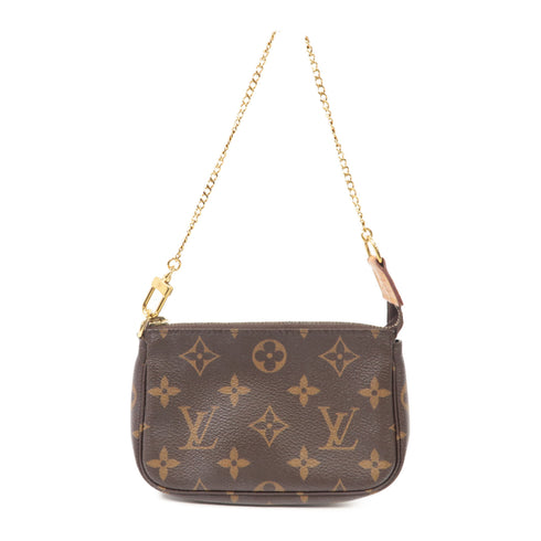 LOUIS VUITTON LV GHW Mini Pochette Accessoires Handbag M58009 Monogram Brown v1
