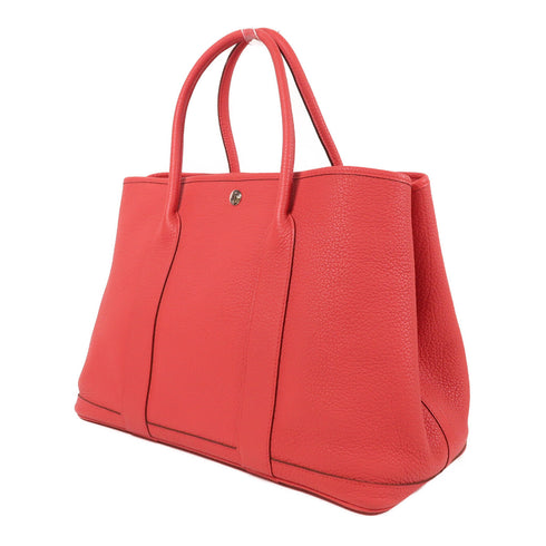 HERMES PHW GardenParty PM Hand Bag/Tote Bag Negonda Leather Tosca