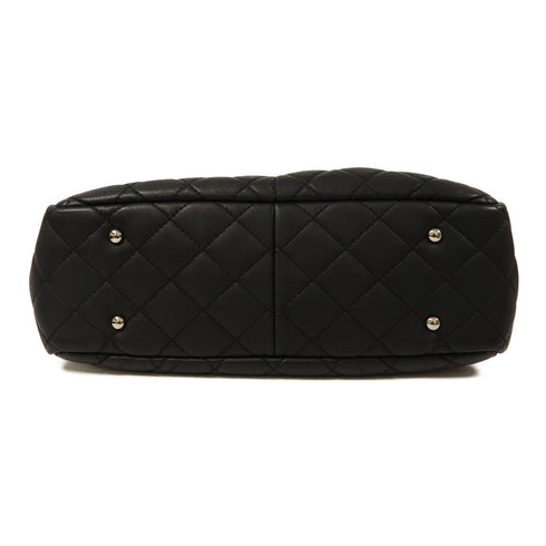 CHANEL CC SHW 2 Way Shoulder Bag Handbag Calfskin Leather Black