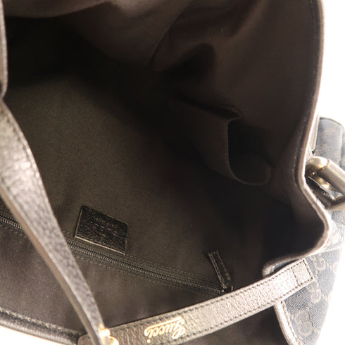 GUCCI GG GHW Shoulder Bag Canvas 13073649 Black