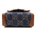 GUCCI GG GHW Superme Horsebit 1955 Shoulder Bag 625615 Denim Leather Blue Brown