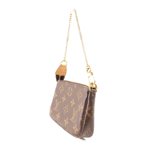 LOUIS VUITTON LV GHW Mini Pochette Accessoires Handbag M58009 Monogram Brown v6