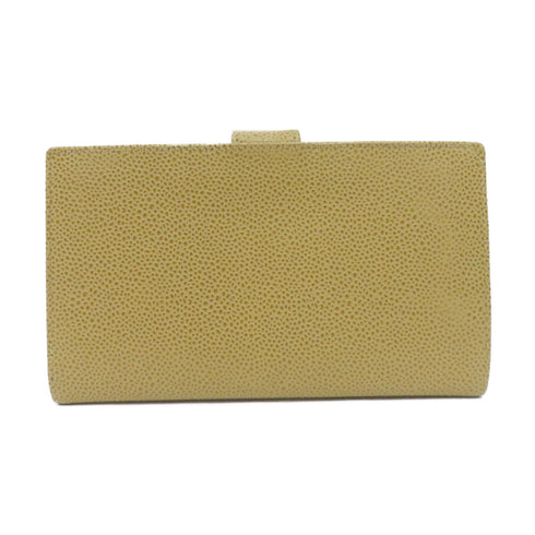 CHANEL CC GHW Long Wallet Caviar Leather Beige