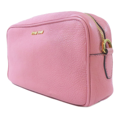 Miu Miu GHW Shoulder Crossbody Bag Calfskin Leather Pink