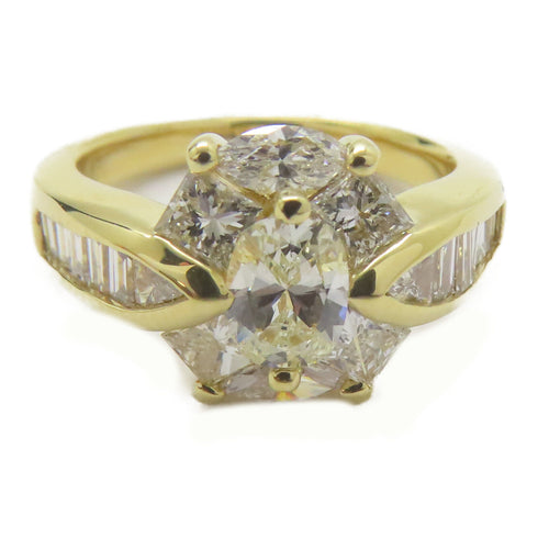 FINE JEWELRY 0.531ct Diamond Ring 18K Yellow Gold US#6.25