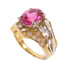 FINE JEWELRY 2.65ct Tourmaline 0.16ct Diamond Ring US#6.25 18KYG PT900 Platinum