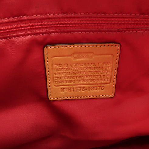 COACH GHW Shoulder Bag Tote Bag Canvas Pink