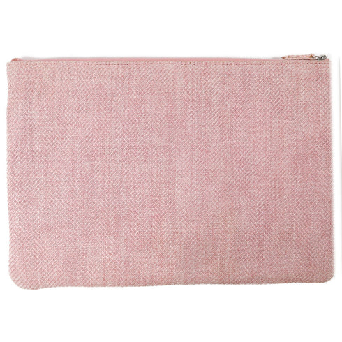 CHANEL CC SHW Pochette Pouch Clutch Bag Tweed Pink