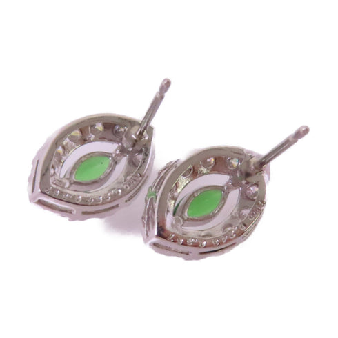 FINE JEWELRY 0.507ct Garnet 0.774ct Diamond Earrings PT900 Platinum