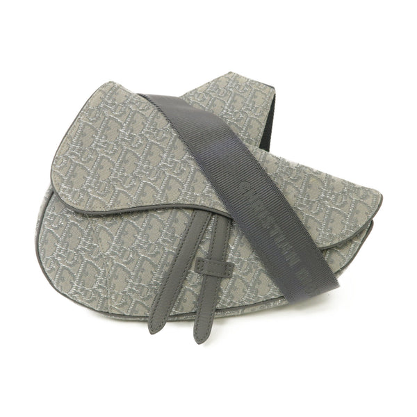 Christian Dior SHW Saddle CD Diamond Shoulder Bag 1ADPO093CDP Canvas Grey